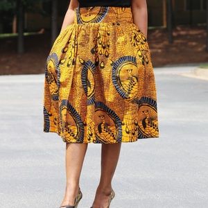 African print skirt